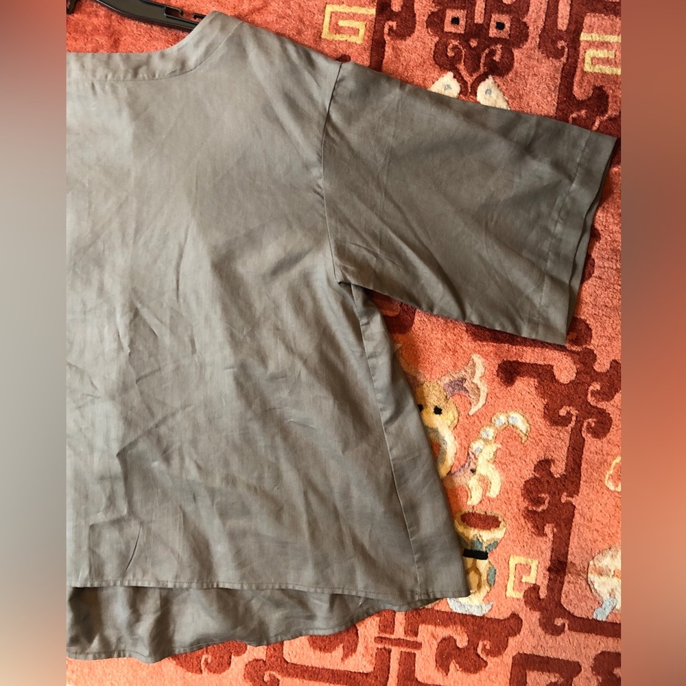 MUJI Half sleeve blouse gray XS - S top shirt